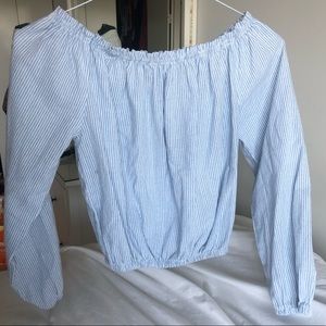 Brandy Meville pin stripe maura top